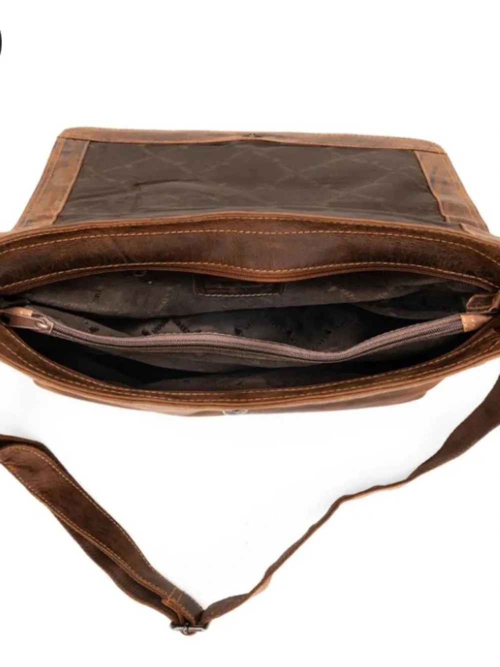Green Wood Australia Brown Leather Messenger Classic Men’s Crossbody Bag